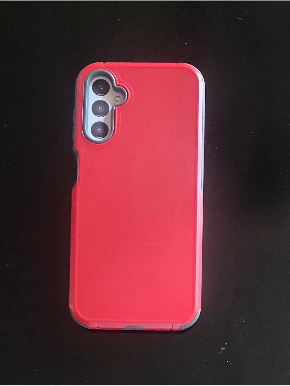 Onn Slim Rugged Case for Samsung Galaxy A25 5G Red/Gray